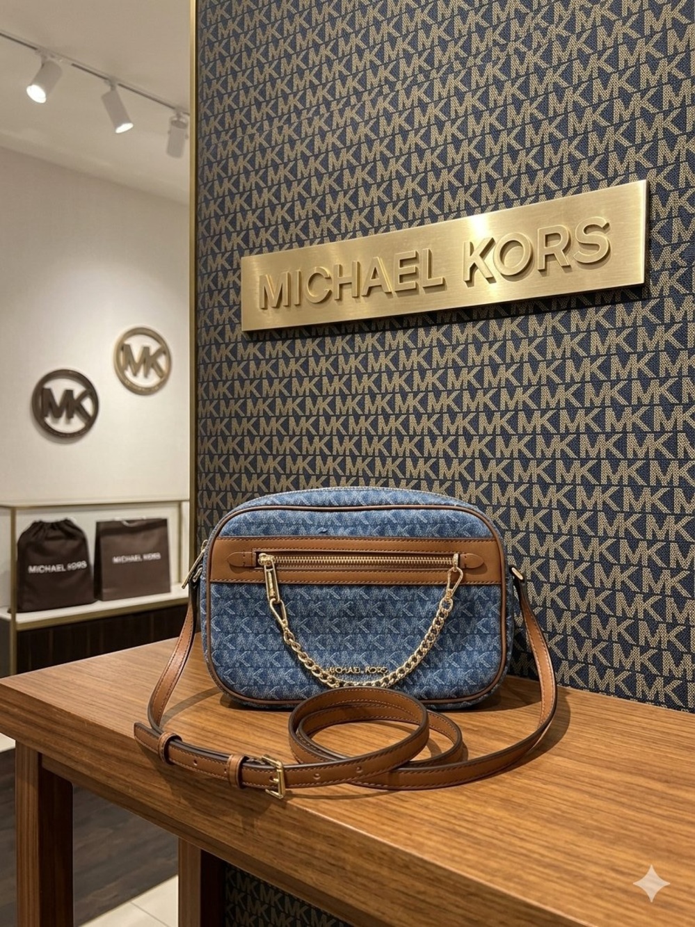 Michael Kors Jet Set Large East West Zip Chain Crossbody